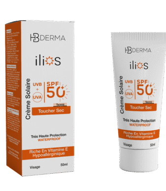 ILIOS Crème Solaire Toucher Sec Teintée SPF 50+ 50ML